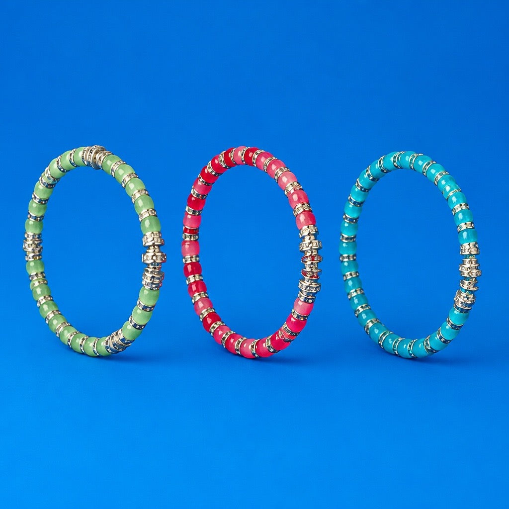 Women’s Glass Beaded Bracelet (3pcs)