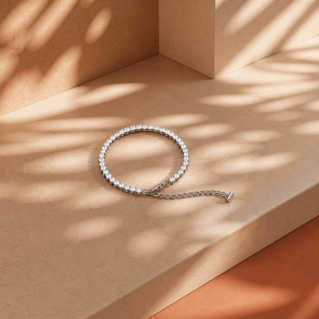 Women’s Silver 4mm Tennis Bracelet (1pc)