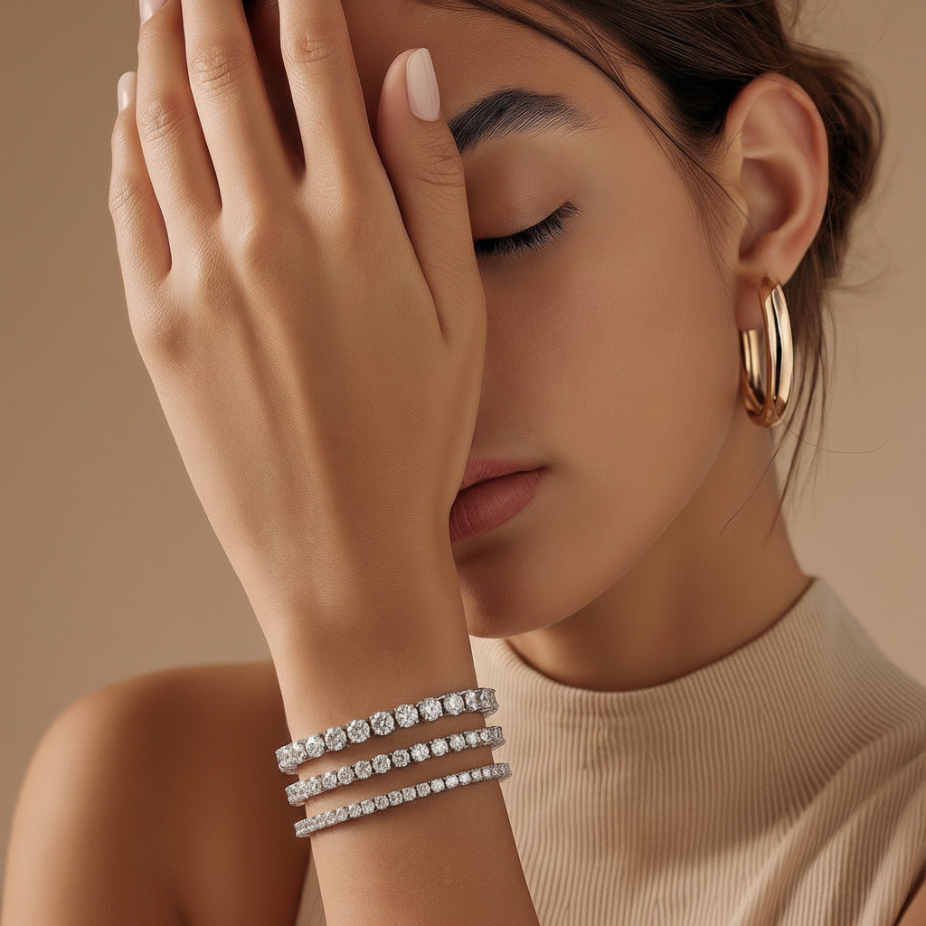 Women’s Silver 4mm Tennis Bracelet (1pc)