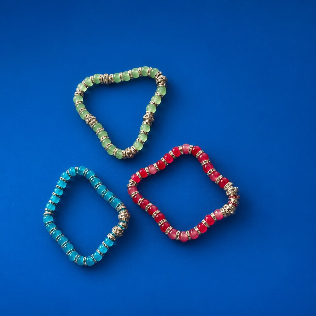 Women’s Glass Beaded Bracelet (3pcs)