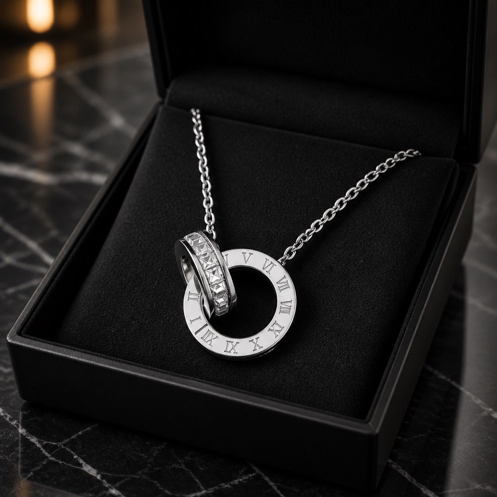 Women’s Silver Elegant necklace & bracelet set