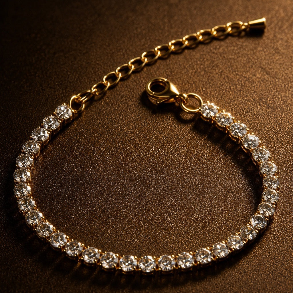 Women’s Gold 4mm Tennis Bracelet (1pc)