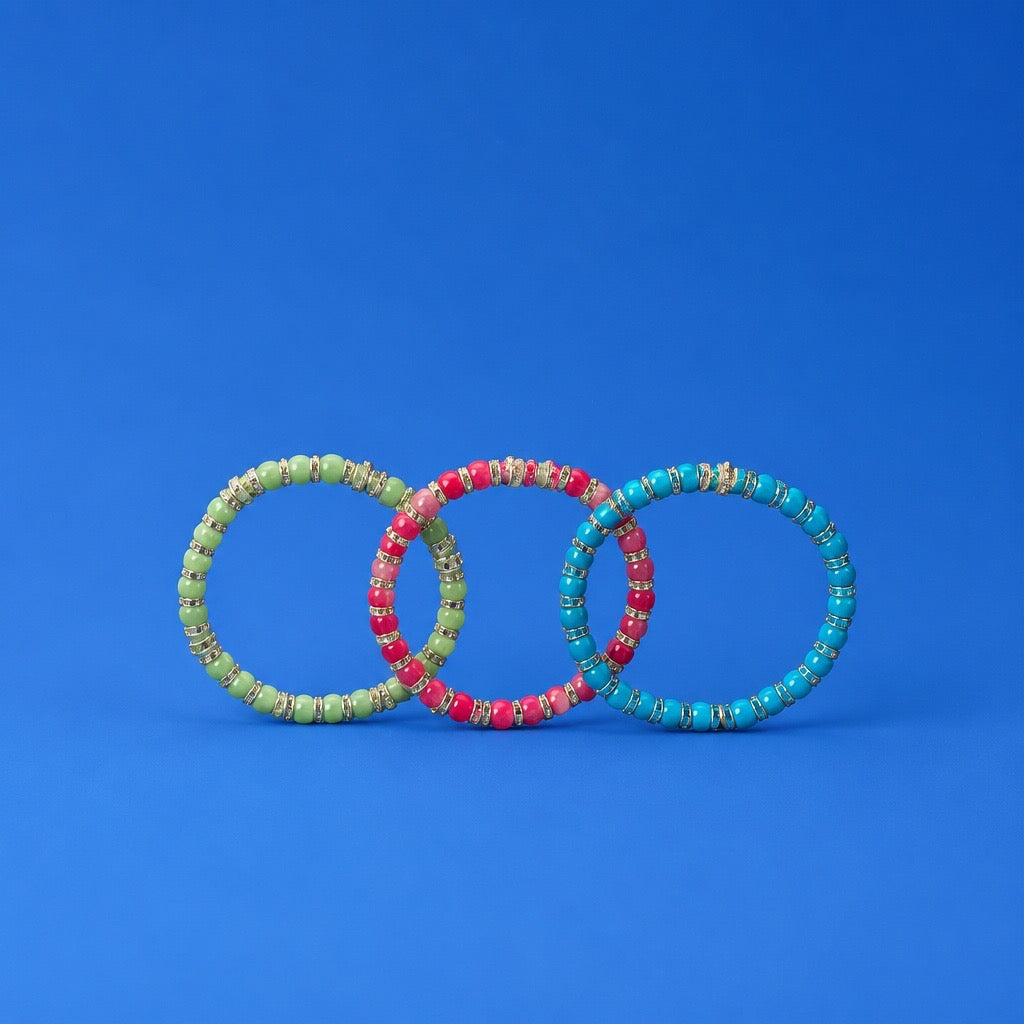 Women’s Glass Beaded Bracelet (3pcs)