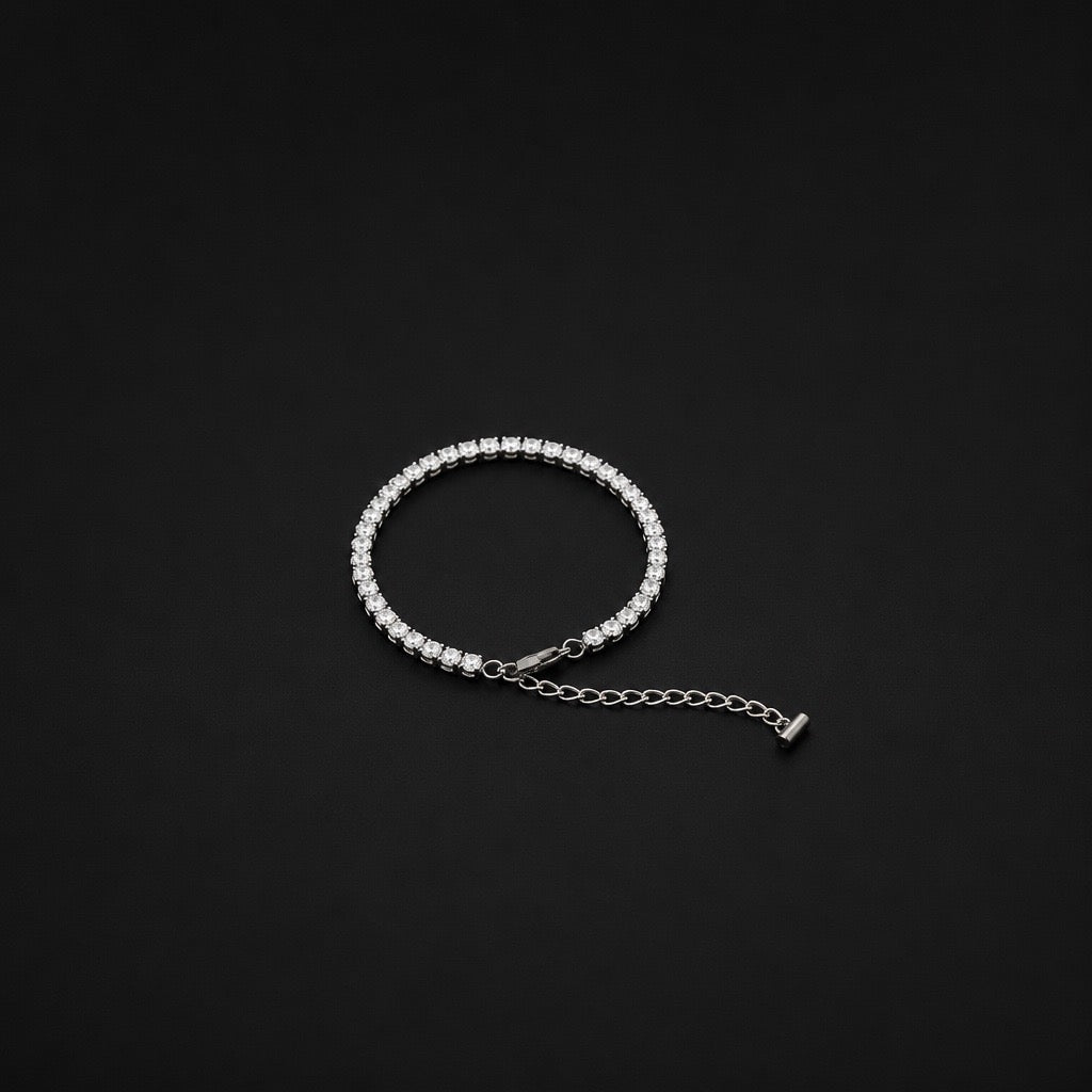 Women’s Silver 3mm Tennis Bracelet (1pc)