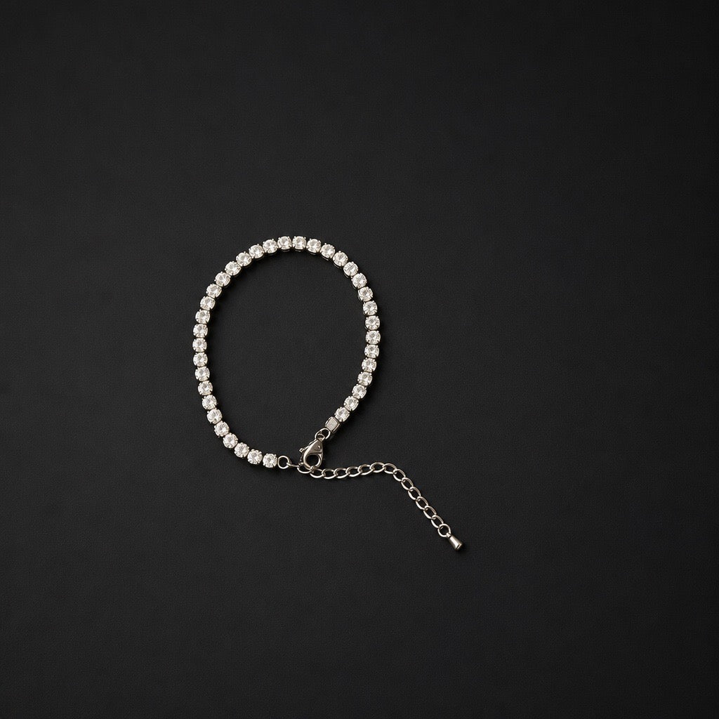 Women’s Silver 4mm Tennis Bracelet (1pc)