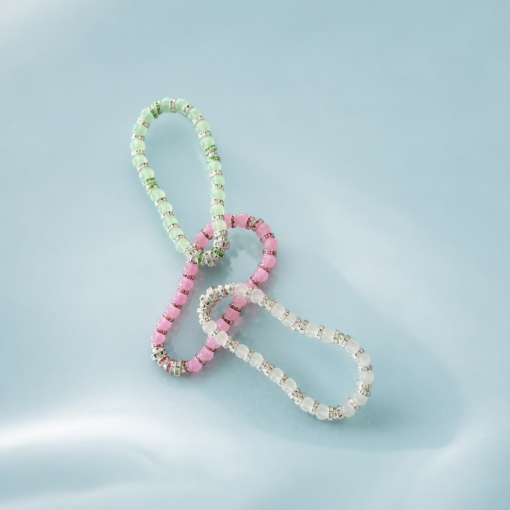 Beautiful Glass Bead bracelet (3pcs)