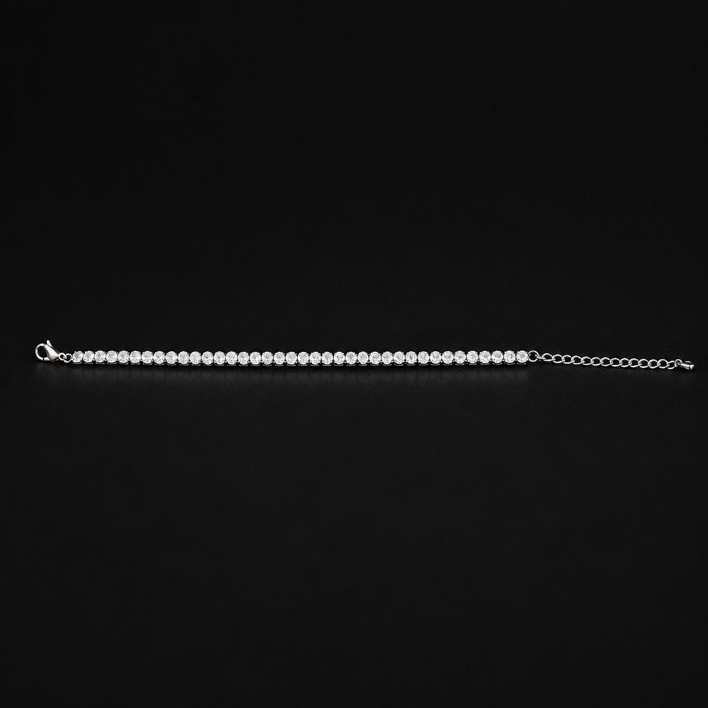 Women’s Silver 4mm Tennis Bracelet (1pc)