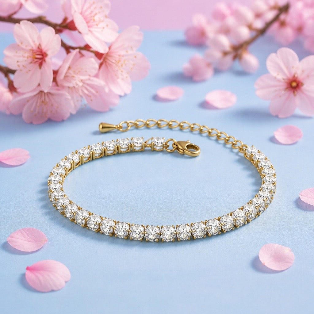 Women’s Gold 5mm Tennis Bracelet (1pc)