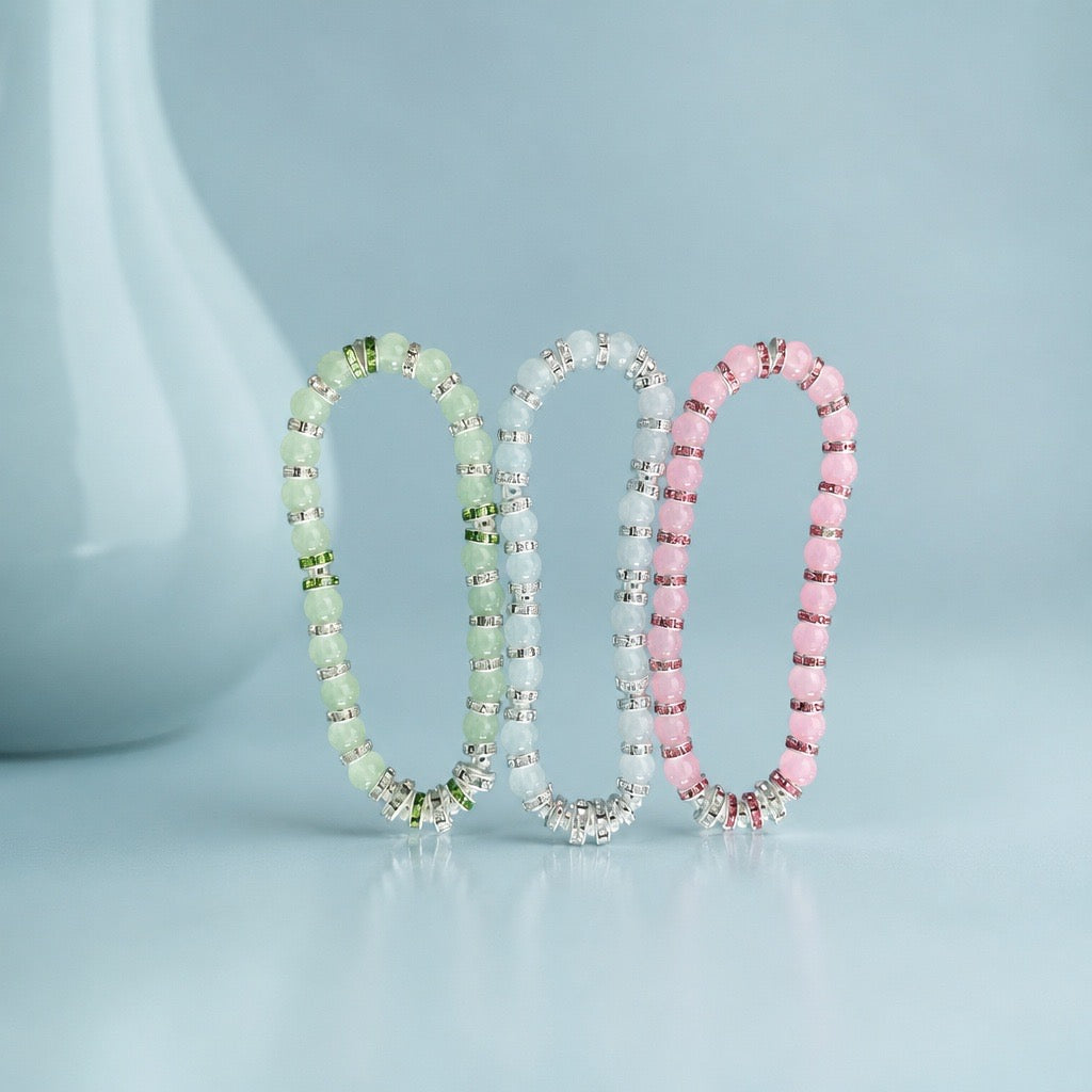 Beautiful Glass Bead bracelet (3pcs)