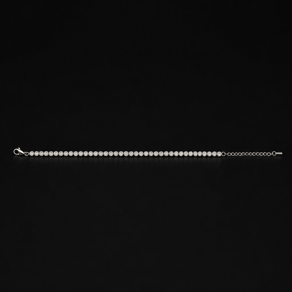 Women’s Silver 3mm Tennis Bracelet (1pc)