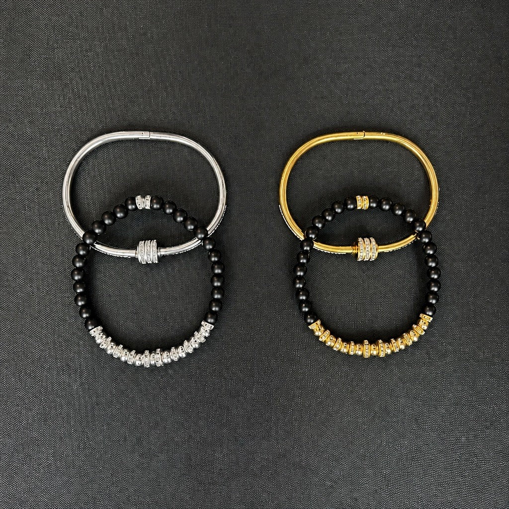 Women’s Stylish Bead/Bangle(2pcs)