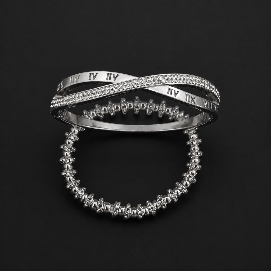 Silver Elegance Bracelets(2pcs)