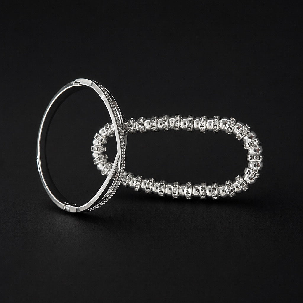 Silver Elegance Bracelets(2pcs)